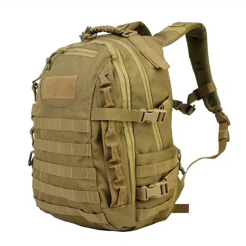 Tan Tactical Backpack with MOLLE Webbing